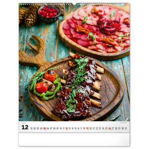 NOTIQUE Nástěnný kalendář Gourmet 2027, 48 x 56 cm