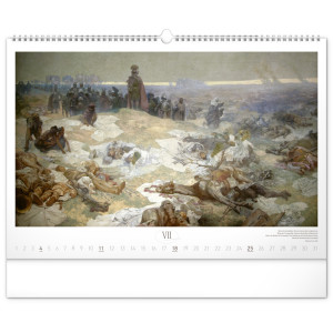 NOTIQUE Nástěnný kalendář Slovanská epopej – Alfons Mucha 2027, 48 x 33 cm