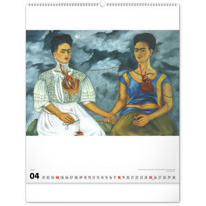 NOTIQUE Nástěnný kalendář Frida Kahlo 2027, 48 x 56 cm