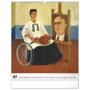 NOTIQUE Nástěnný kalendář Frida Kahlo 2027, 48 x 56 cm