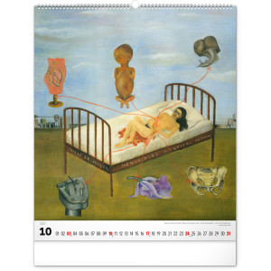 NOTIQUE Nástěnný kalendář Frida Kahlo 2027, 48 x 56 cm