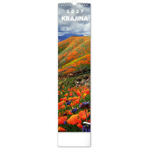 NOTIQUE Nástěnný kalendář Krajina 2027, 12 x 48 cm