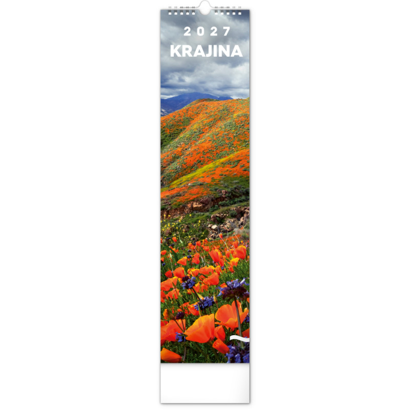 NOTIQUE Nástěnný kalendář Krajina 2027, 12 x 48 cm