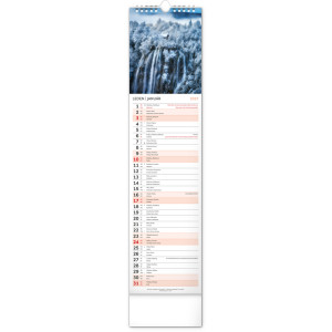 NOTIQUE Nástěnný kalendář Krajina 2027, 12 x 48 cm