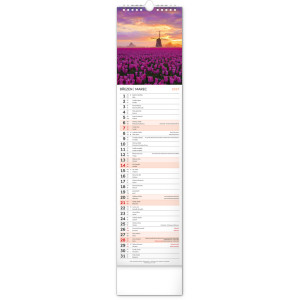 NOTIQUE Nástěnný kalendář Krajina 2027, 12 x 48 cm