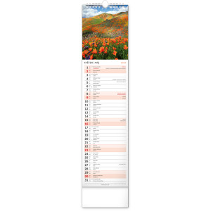 NOTIQUE Nástěnný kalendář Krajina 2027, 12 x 48 cm