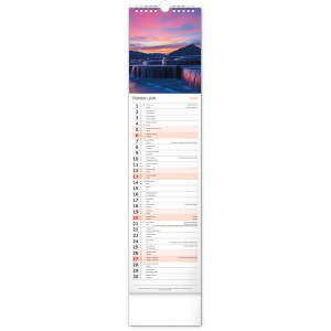 NOTIQUE Nástěnný kalendář Krajina 2027, 12 x 48 cm