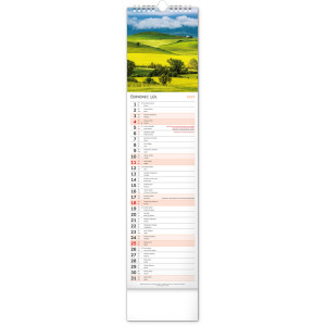 NOTIQUE Nástěnný kalendář Krajina 2027, 12 x 48 cm