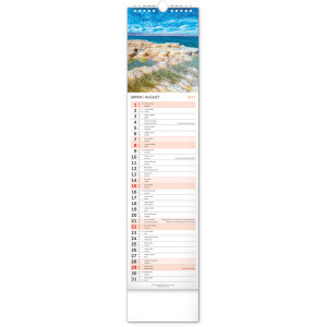 NOTIQUE Nástěnný kalendář Krajina 2027, 12 x 48 cm