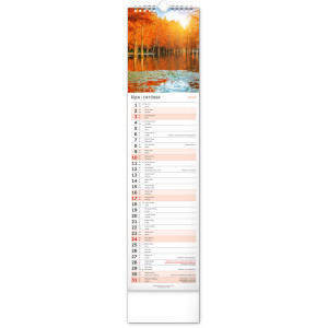 NOTIQUE Nástěnný kalendář Krajina 2027, 12 x 48 cm