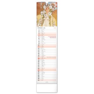 NOTIQUE Nástěnný kalendář Alfons Mucha 2027, 12 x 48 cm