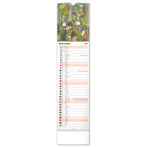 NOTIQUE Nástěnný kalendář Josef Lada 2027, 12 x 48 cm