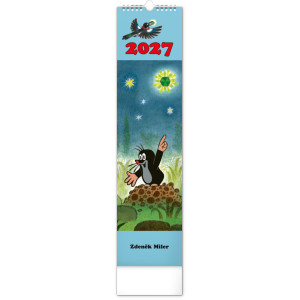NOTIQUE Nástěnný kalendář Krteček – Krtko 2027, 12 x 48 cm