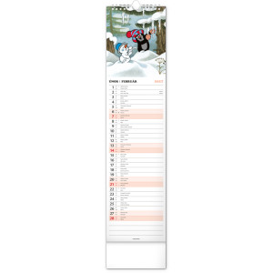 NOTIQUE Nástěnný kalendář Krteček – Krtko 2027, 12 x 48 cm