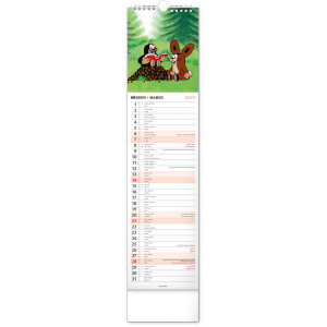 NOTIQUE Nástěnný kalendář Krteček – Krtko 2027, 12 x 48 cm