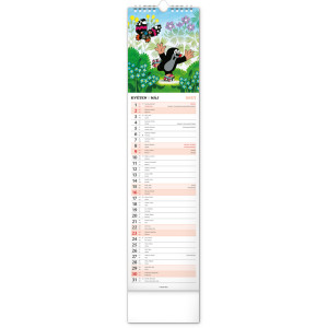 NOTIQUE Nástěnný kalendář Krteček – Krtko 2027, 12 x 48 cm