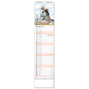 NOTIQUE Nástěnný kalendář Krteček – Krtko 2027, 12 x 48 cm