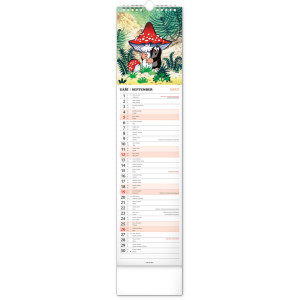 NOTIQUE Nástěnný kalendář Krteček – Krtko 2027, 12 x 48 cm