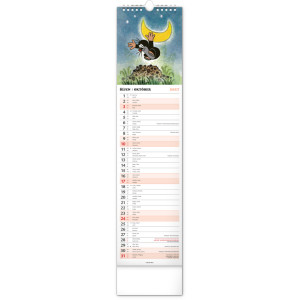 NOTIQUE Nástěnný kalendář Krteček – Krtko 2027, 12 x 48 cm