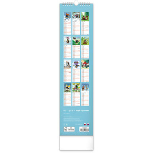 NOTIQUE Nástěnný kalendář Krteček – Krtko 2027, 12 x 48 cm