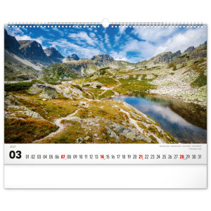 NOTIQUE Nástenný kalendár Magické Tatry 2027, 48 x 33 cm