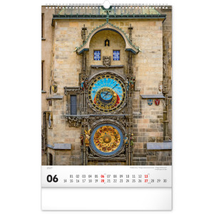 NOTIQUE Nástěnný kalendář Praha 2027, 33 x 46 cm