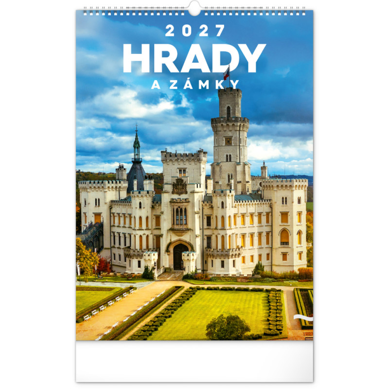 NOTIQUE Nástěnný kalendář Hrady a zámky 2027, 33 x 46 cm