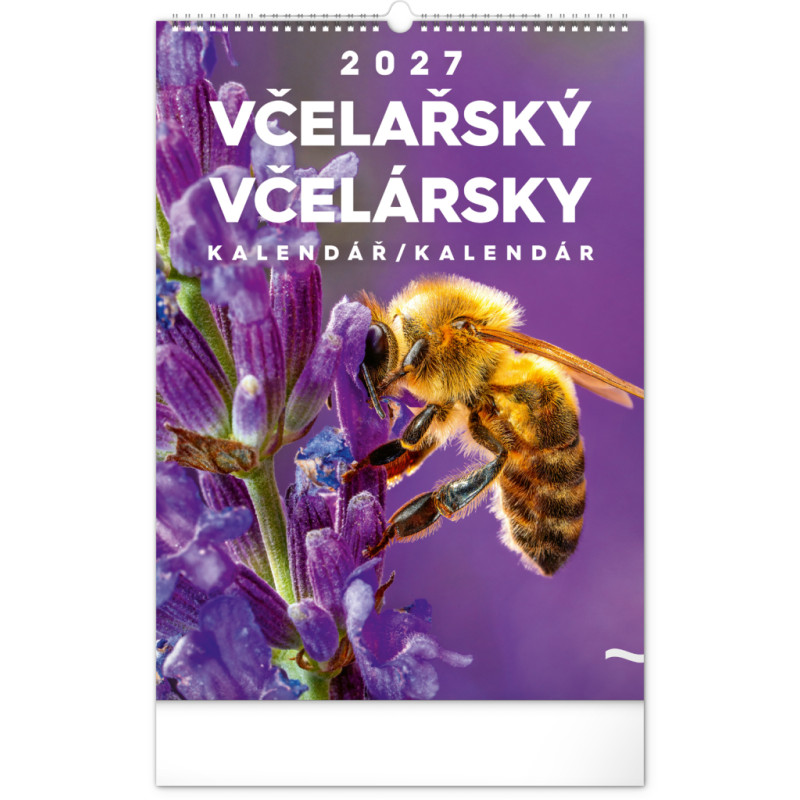 NOTIQUE Nástěnný kalendář Včelařský – Včelársky CZ/SK 2027, 33 x 46 cm