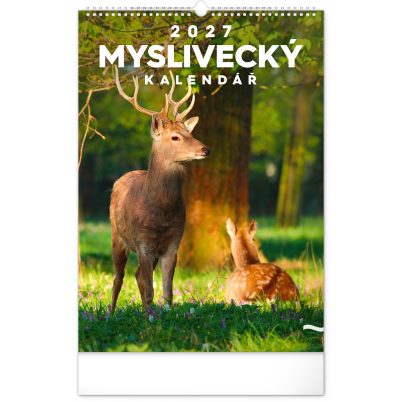 NOTIQUE Nástěnný kalendář Myslivecký 2027, 33 x 46 cm