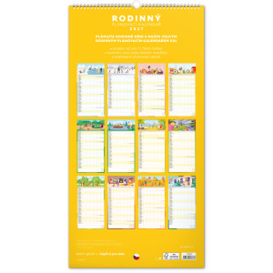 NOTIQUE Nástěnný kalendář Rodinný plánovací XXL 2027, 33 x 64 cm