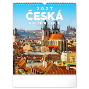 NOTIQUE Nástěnný kalendář Česká republika 2027, 30 x 34 cm