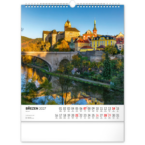 NOTIQUE Nástěnný kalendář Česká republika 2027, 30 x 34 cm