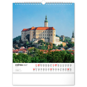 NOTIQUE Nástěnný kalendář Česká republika 2027, 30 x 34 cm