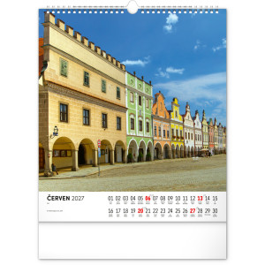 NOTIQUE Nástěnný kalendář Česká republika 2027, 30 x 34 cm
