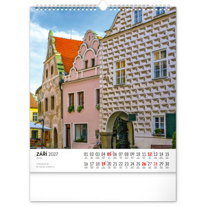 NOTIQUE Nástěnný kalendář Česká republika 2027, 30 x 34 cm
