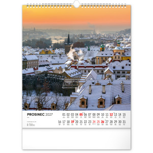 NOTIQUE Nástěnný kalendář Česká republika 2027, 30 x 34 cm