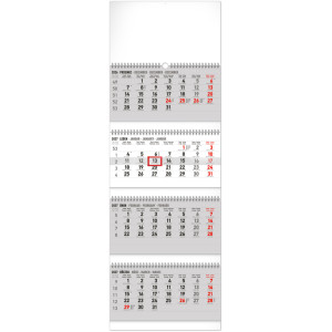 NOTIQUE Nástěnný kalendář 4měsíční standard skládací 2027, 29,5 x 84,5 cm