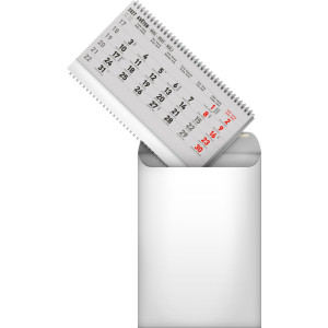 NOTIQUE Nástěnný kalendář 4měsíční standard skládací 2027, 29,5 x 84,5 cm