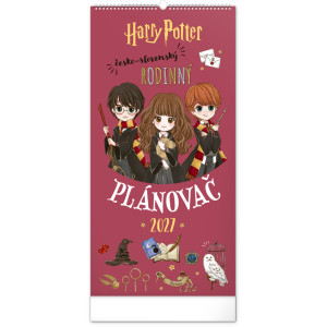 NOTIQUE Nástěnný kalendář Rodinný plánovací Harry Potter 2027, 21 x 42 cm