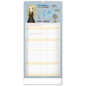 NOTIQUE Nástěnný kalendář Rodinný plánovací Harry Potter 2027, 21 x 42 cm