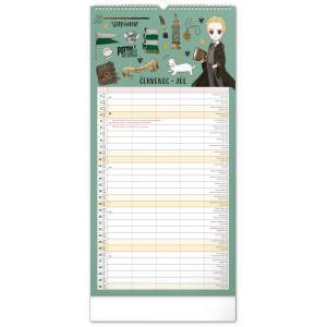 NOTIQUE Nástěnný kalendář Rodinný plánovací Harry Potter 2027, 21 x 42 cm