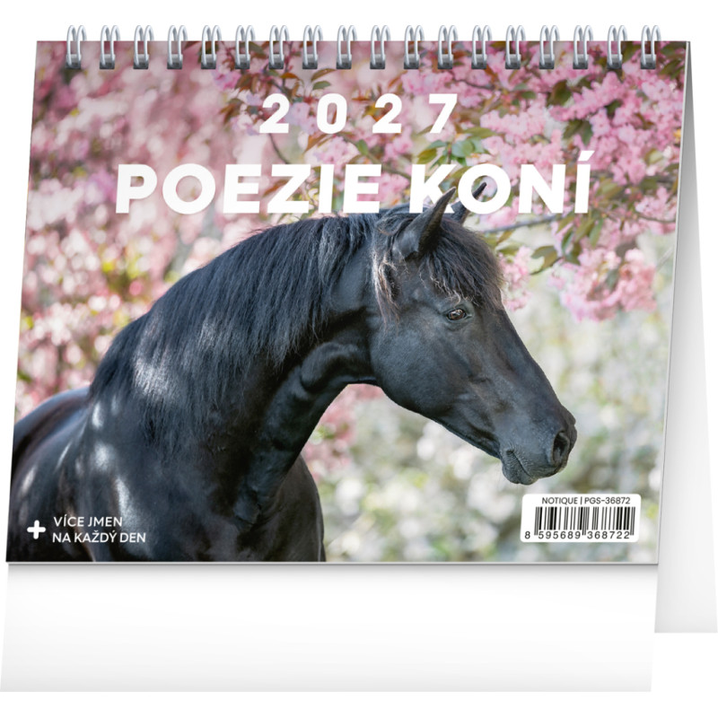 NOTIQUE Stolní kalendář Poezie koní 2027, 16,5 x 13 cm