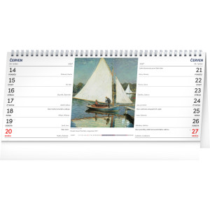 NOTIQUE Stolní kalendář Umění 2027 – 14denní, 33 x 14,5 cm