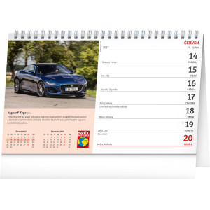 NOTIQUE Stolní kalendář Svět motorů 2027, 23,1 x 14,5 cm