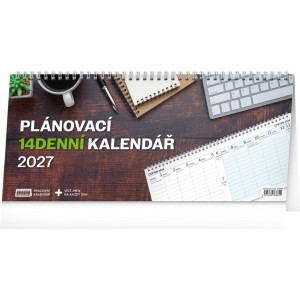 NOTIQUE Stolní kalendář Pracovní 2027 – 14denní, 33 x 14,5 cm