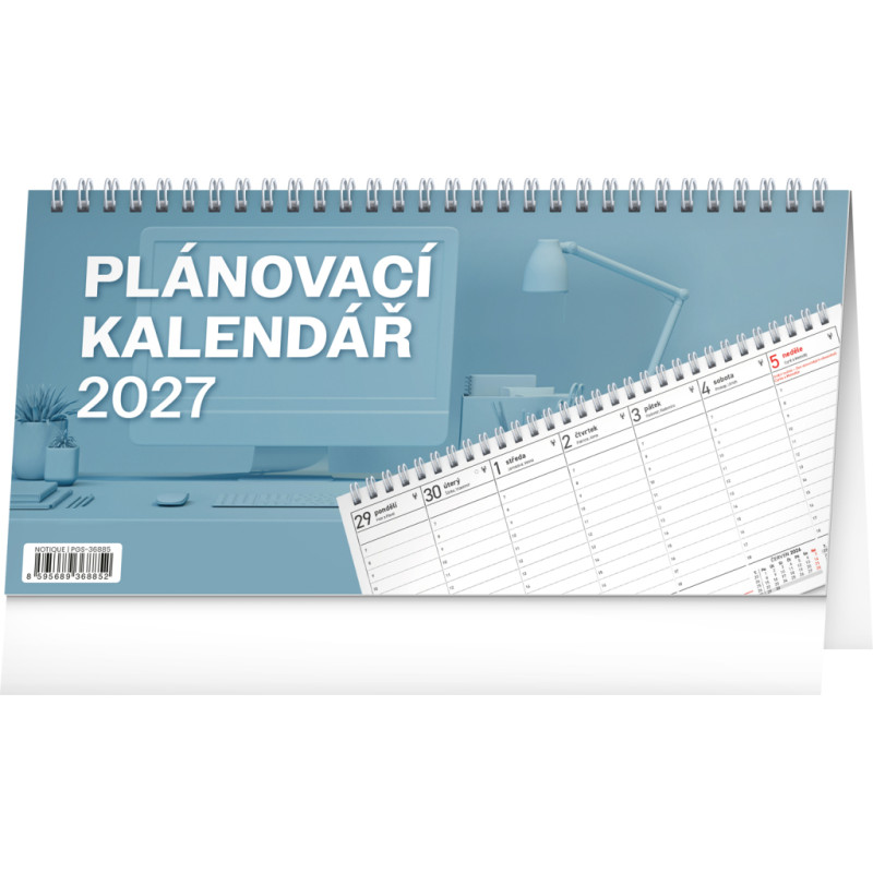 NOTIQUE Stolní kalendář Plánovací 2027, 25 x 12,5 cm