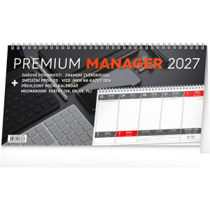 NOTIQUE Stolní kalendář Premium Manager 2027, 32 x 16 cm