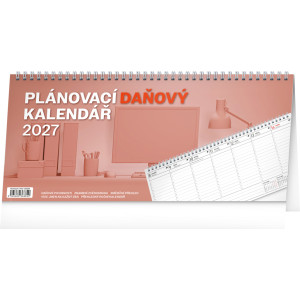 NOTIQUE Stolní kalendář Plánovací daňový 2027, 33 x 14,5 cm