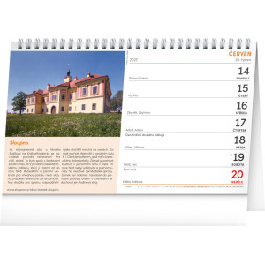 NOTIQUE Stolní kalendář Hrady a zámky 2027, 23,1 x 14,5 cm
