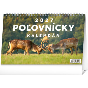 NOTIQUE Stolový Poľovnícky kalendár 2027, 23,1 x 14,5 cm